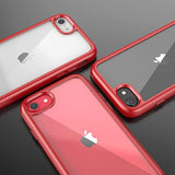 For Se 3Rd Generation 2022 Case,For 8 & 7 & Se 2020 Case, Full-Body Sturdy Shockproof Cover With Build In Screen Protector Heavy Duty Shock Resistant Hybrid Cover, Red