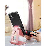 Adjustable Cell Phone Stand, Phone Stand, Cradle, Dock, Holder, Aluminum Desktop Stand Compatible With Phone 16 15 14 13 12 11 Pro Max Plus Se, Accessories Desk, All Mobile Phonesrose Gold
