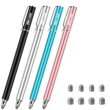 METRO Universal Stylus Pens for Touch Screens - High Sensitivity Capacitive Stylus Fiber Tips 2 in 1 Touch Screen Pen with 8 Extra Replaceable Tips for iPad iPhone and All Other Tablets & Cell Phones