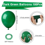 Dark Green Latex Party Balloons 100pcs 12 Inch