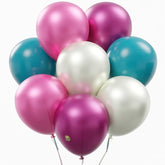 24Pcs Biodegradable Pearlized Latex Balloons 10" White Pink Fuchsia Aqua Party Decor