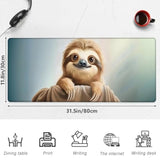 Cute Sloth Gaming Mouse Pad, 31.5"×11.8" Extended Desktop Mouse Pads For Keyboard Laptop Computer, Large Desk Mat With Stitched Edges For Work Office Desk Decor (Smiling Sloths)