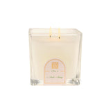 Glass Cube Candle, Smell Of Spring, 12 Ounces