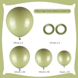 Sage Green Balloon Arch Kit: 150 Piece Party Garland - Baby Shower, Jungle Theme