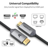Displayport To Hdmi Cable (4K 60Hz), Dp To Hdmi Unidirectional 4K Uhd Cable, C