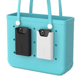 2 Pack Bogg Bag Phone Holder Compatible With All Bogg Bags, Silicone Cell Phone Holder Accessories For Bogg Bag, Black And White Phone Case Holder Insert For Simply Southern