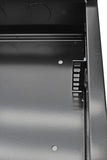 2U Wall Mount Rack Enclosure Network Cabinet Solid Door Black Powder Coated Steel With Lock