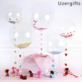 Bobo Balloons 25 Packs, 24 Inch Helium Style Transparent Bubble Bobo Balloons For Led Light Up Balloon, Gifts For Christmas,Wedding,Birthday Party Decorations (Led String Not Included) (25 Pcs)