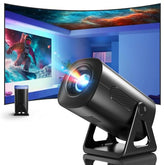 Mini Projector, 4K 1080P Support Projector With Wifi And Bluetooth,270°Adjustable Stand Outdoor Home Theater Galaxy Projector With Android Tv Os & 8000+Apps For Phone/Tv Stick/Laptop/Hdmi