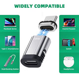 Usb C Magnetic Adapter, (2 Pack) 24Pins Magnetic Usb C Adapter Straight With P