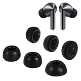 3 Pairs Ear Tips For Galaxy Buds3 Pro (2024), S/M/L 3 Sizes Double Flange Silicone Eartips Earbuds Earplug Replacement Fit In Case Compatible With Samsung Galaxy Buds 3 Pro (Black)