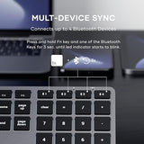 Slim X3 Bluetooth Backlit Keyboard For Mac, Illuminated Keys & Multi-Device Sync, For Macbook Air/Pro M5/M4, Ipad Air/Pro M5/M4/M3, Ipad Mini, Mac Mini, Imac - Space Gray