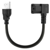 1-Feet Nema 5-15P To Iec 320 C13 Left Angled Power Cord,Us 3-Prong Male To Left Angle Iec Female Ac Power Cord