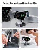 3 in 1 Wireless Charging Station for Devices,Compatible with MagSafe Charger Stand,Foldable Fast Travel Magnetic Wireless Charger for iPhone 17