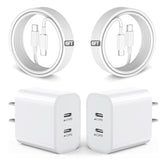 Iphone 16 15 Charger,Usb C Charger Fast Charging,2Pack Dual Port Fast Wall Chargers Block With 6Ft Usb C To C Cable For Iphone 16E/16 Pro Max/16 Pro/16 Plus/15 Pro Max/15/Ipad Pro/Air/Mini/Airpod