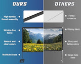 120 inch Outdoor Projector Screen with Stand, Portable Projector Screen 16:9 HD 4K, Movies Screen with Carry Bag for Outside Backyard, Indoor