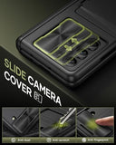 for Galaxy Z Fold 5 Case with Card Holder & Slide Camera Cover, Built-in Screen Protector & Hinge Protection, Shockproof Durable Wallet Phone