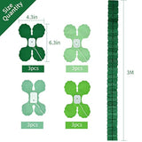 12pcs Four Leaf Clover Garland 120ft Green Streamer for St. Patrick's Party