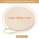 1/2 Inch Cotton Twill Ribbon, 66 Yards Binding Ribbon Webbing Tape Tri