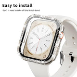 3-Pack Bling Case For Apple Watch 40Mm Se (2Nd Gen) Series 6 5 4 Screen Protector, Women Glitter Diamond Rhinestone Bumper Face Cover For Iwatch Accessories 40 Mm