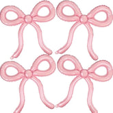 4 Pcs Large Pink Bow Balloons Pink Party Decorations For Women And Girls Birthday, Bridal Shower, Baby Shower, Bachelorette Engagement, Halloween Party Supplies 26 X 24 Inch