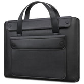 14 Inch Laptop Sleeve Case Bag For Hp 14" Laptop, Lenovo Dell Asus Acer Chromebook 14, Hp Stream 14, Dell Latitude 14, Asus Vivobook 14, Leather Computer Bag With 3 Compartments & Handle, Black
