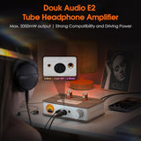 Tube Headphone Amp: for XLR, 4.4mm, 6.35mm HiFi Headphones, Stereo Preamplifier for Amplifiers, Speakers, Home Desktop Audio System, with VU Meter &