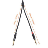1/8 Inch Trs Stereo To Dual 1/4 Inch Ts Mono Y-Splitter Cable 3.5Mm Aux Mini Jack Stereo Breakout Cable Path Cords - 6 Feet
