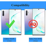 For Samsung Galaxy Note 10 Case, Note10 Case With Hd Screen Protectors, Military-Grade Metal Ring Holder Kickstand 15Ft Drop Tested Shockproof Cover Case For Samsung Note 10 (2019) Black