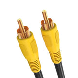 Cmple - RCA Subwoofer Cable 3 ft Digital Coaxial Audio Cable Composite Audio/Video Cord 1-RCA Cable Male to Male Coaxial RCA Cables for Home Theater, Rear View Parking Camera