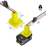 Power Wheel Adapter Compatible With Ryobi 18V P108 P107 P102 Battery Conversion Kit With Fuses & Wire Terminals, 12Awg Wire,Power Connector For Diy Ride On Truck Rc Toy Car