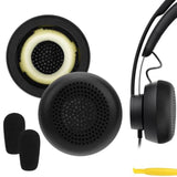 Geekria QuickFit Replacement Ear Pads for Logitech Zone Wired, Zone 750 Headphones (Not Compatible with Zone Wireless), Ear Cushions (Black)