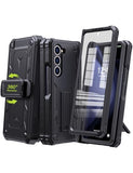 for Galaxy Z Fold 5 Case,with S Pen Holder+Belt Clip Holster+Built-in Kickstand+Hinge Protection,Heavy Duty Military Grade Drop Proof Case