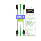 10-Pack Multi Short Usb Cables & Typec-C Cables For Charging Stations Compatib