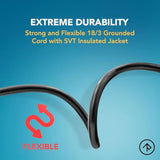 Ul Approved 6Ft Universal Power Cord (5 Pack) - Iec C13 To Nema 5-15P Computer Monitor Cable For It Departments, Data Centers & Bulk Purchasing - 18Awg 10A 125V