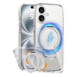 Magnetic iPhone 16 Case, MagSafe Compatible, 360° Rotatable Ring, Mil-Grade Protection