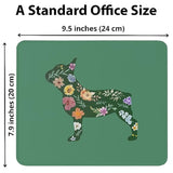 French Bulldog & Flowers Mouse Pad - Funny Frenchie Dog Lovers Gifts - Dog Gifts For Puppy, Pet Lover, Dog Owner - Mom Gifts Mouse Mat 9.5 Inch