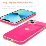 iPhone 13 Case for Women Cute Heart Bling Soft Shockproof Cover Pink
