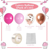 Pink & Rose Gold Balloon Garland Kit: 148-Piece Party Decorations