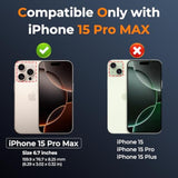 Case For Iphone 15 Pro Max With Slide Camera Cover+Screen Protector(2 Packs), Military Grade Shockproof Protective Cover, Rotated Ring Kickstand(A - Pink+Celadon)