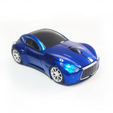 Car Mouse For Computer, Wireless Car Shaped Mice For Laptop, Pc, Mini Cute Mouse With 2.4Ghz Usb Receiver, 3D, 1600Dpi, Silent Clicks, Led Headlights (Blue)