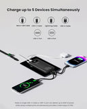 3C Certified Power Bank - 10000mAh 20W Fast Charging Battery Pack with Built-in 4 Cable Smart LED Display Flight-Approved Portable Charger Travel