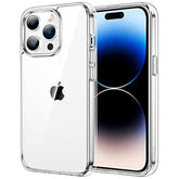 Jetech Case For 14 Pro Max 6.7-Inch, Non-Yellowing Shockproof Phone Bumper Cover, Anti-Scratch Clear Back (Clear)