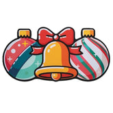 Christmas Bell Shape Mouse Keyboard Pad, 19.7" X 9.8" Extended Large Keyboard Mat, Soft Cute Creative Xmas Gaming Mouse Pad, Non-Slip Rubber Base Key Board Pad For Office & Home Desk Decoration