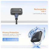 Bluetooth Tracker 4 Pack - Usb-C Rechargeable Tracker Tag Compatible With Find My Device, Works With Ios And Android, Anti Lost Item Finder For Keys Wallet Luggage Backpack, Black
