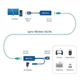 Cable Matters USB Over Ethernet Extender with Power Adapter - Full USB 2.0 Sup