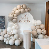 141pcs White & Sand Balloon Garland Kit – Neutral Latex Balloons for Boho Weddings and Showers