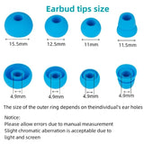 Replacement Beats Earbuds Replacement Tips Compatible With Beats Powerbeats 2/3 Wireless Earbuds Wireless Headphones 4 Pair Ear Buds Rubber Tips(Indigo)