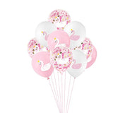 Swan Princess Balloons, 15 Pcs Pink And White Latex Balloons Swan Soiree Confetti Balloons For Wedding Birthday Girl Baby Shower Party Decoration