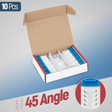 45° Angled Cat6 Keystone Jack In Blue - Slim Profile Rj45 Ethernet Connector -